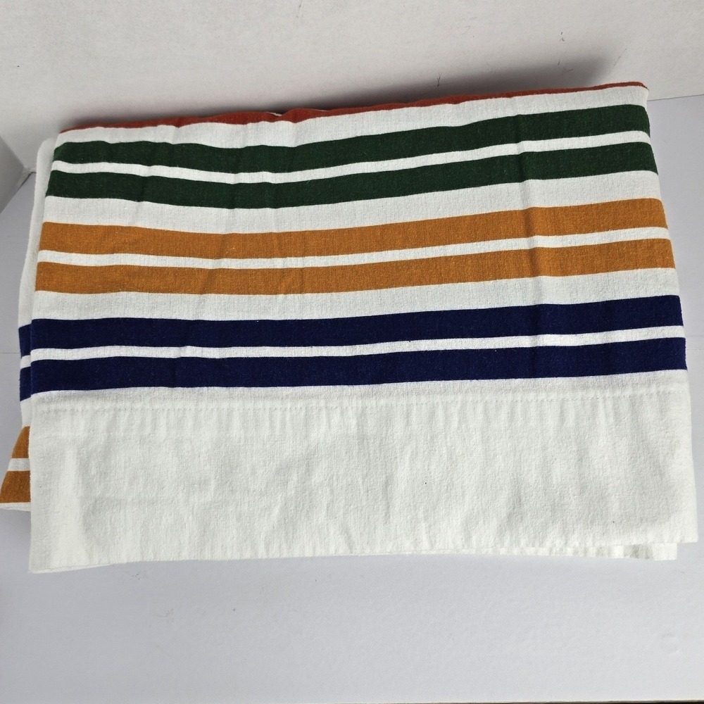 Pendleton Pine Island Twin XL Flat Sheet Multi Striped Flannel Bedding